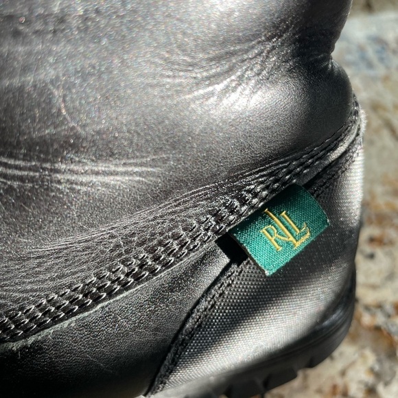 Ralph Lauren Rugged Black Fur-Lined Boots - Picture 7 of 14